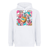 White hospital nurse coffee cups with leopard seamless pattern bbs Heavyweight Hoodie - BundleAndBundleShop