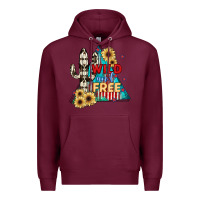 Burgundy Wıld and Free Premium Hoodie - JahusDesignShop