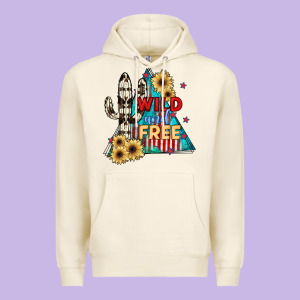 Wıld And Free Premium Hoodie Designed By Jahusdesignshop