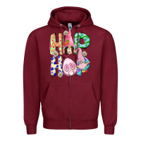 Burgundy Hop hop Easter gnomies Easter Day Zipper Hoodie - CowGirlArtShop