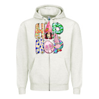 Oatmeal Heather Hop hop Easter gnomies Easter Day Zipper Hoodie - CowGirlArtShop