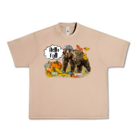 Burro Hello Fall Brown Bear Urban Heavy Tee - LillyAllenDesigns