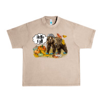 French Oak Hello Fall Brown Bear Urban Heavy Tee - LillyAllenDesigns