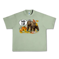 Oil Green Hello Fall Brown Bear Urban Heavy Tee - LillyAllenDesigns