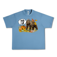 Pebble Blue Hello Fall Brown Bear Urban Heavy Tee - LillyAllenDesigns