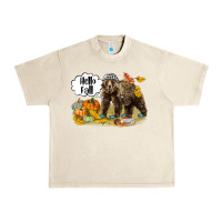 Sandshell Hello Fall Brown Bear Urban Heavy Tee - LillyAllenDesigns