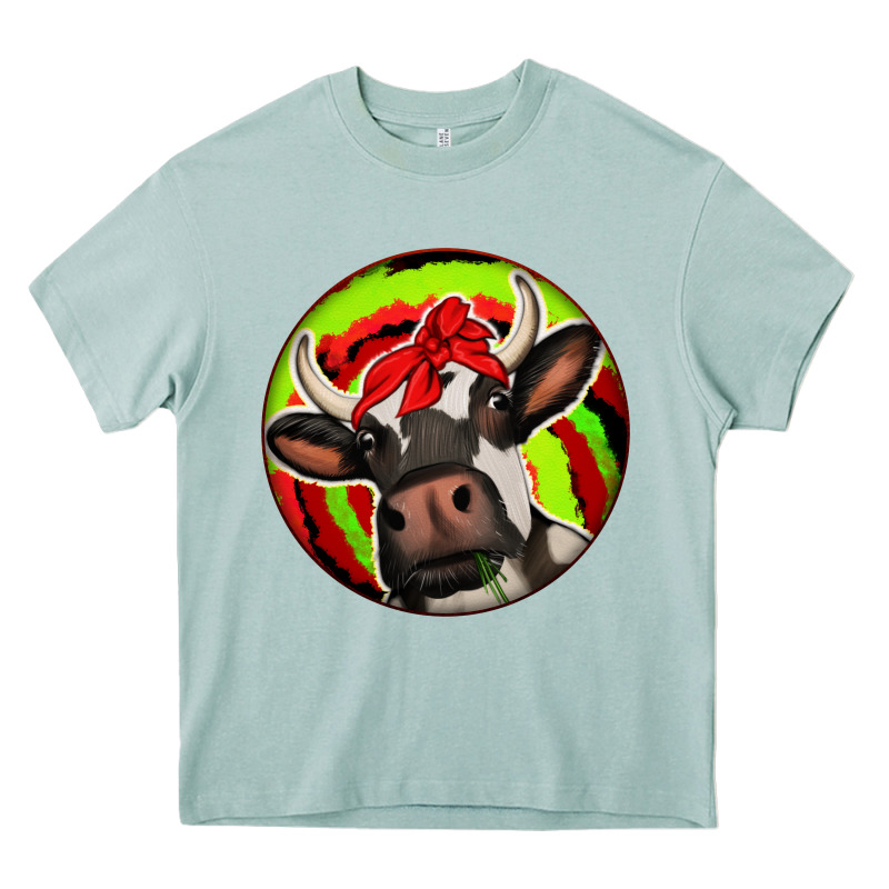 Christmas Cow Heavy Core Tee by Jasminsmagicworld | Teevron