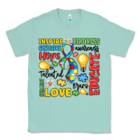 Seafoam name puzzle ribbon of inspiration Classic Tee - LillyAllenDesigns