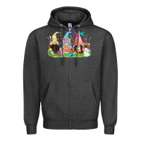 Charcoal Heather Easter gnomes Easter Day Zipper Hoodie - CowGirlArtShop