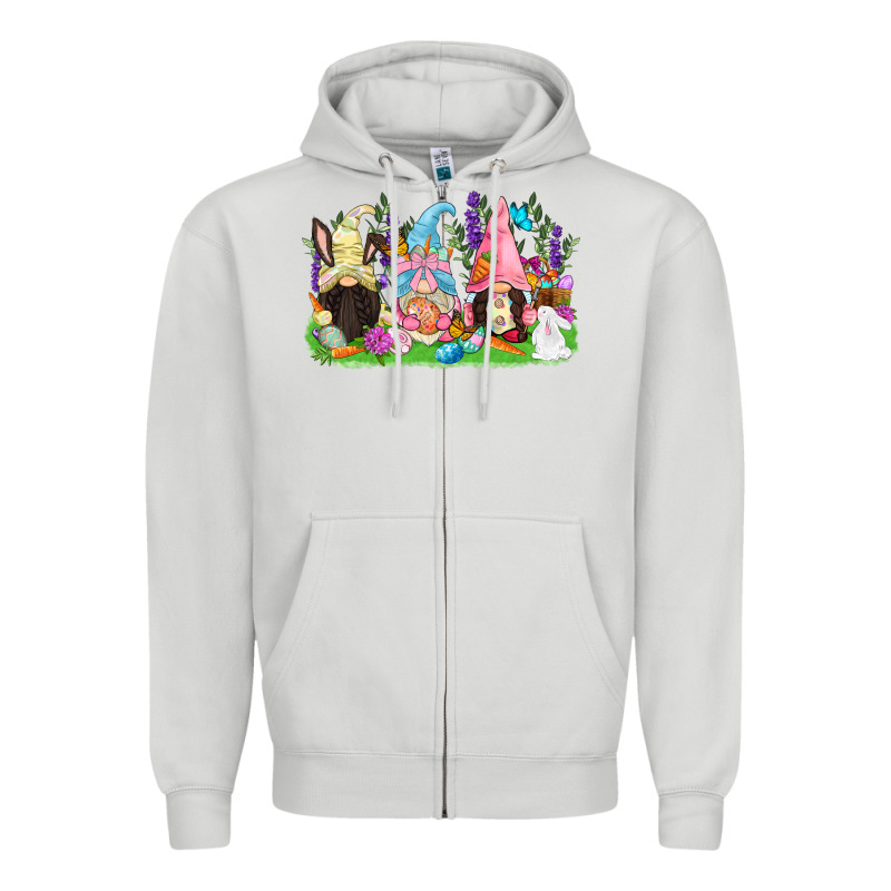 Easter Gnomes Easter Day Zipper Hoodie by CowGirlArtShop | Teevron