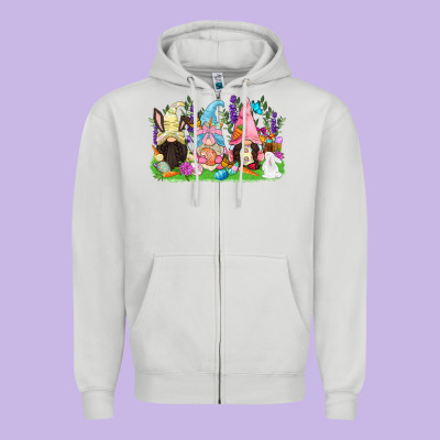 Easter Gnomes Easter Day Zipper Hoodie Designed By Cowgirlartshop
