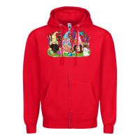 Red Easter gnomes Easter Day Zipper Hoodie - CowGirlArtShop
