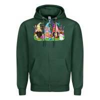 Sports Green Easter gnomes Easter Day Zipper Hoodie - CowGirlArtShop