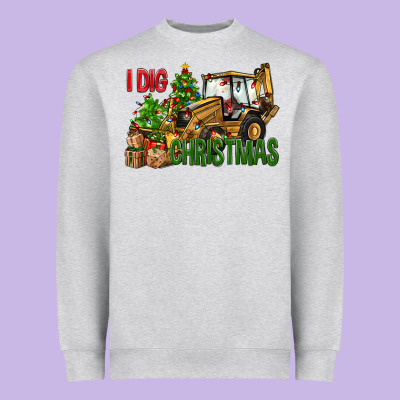 I Dig Christmas Heavyweight Sweatshirt Designed By Nancycooperartshop
