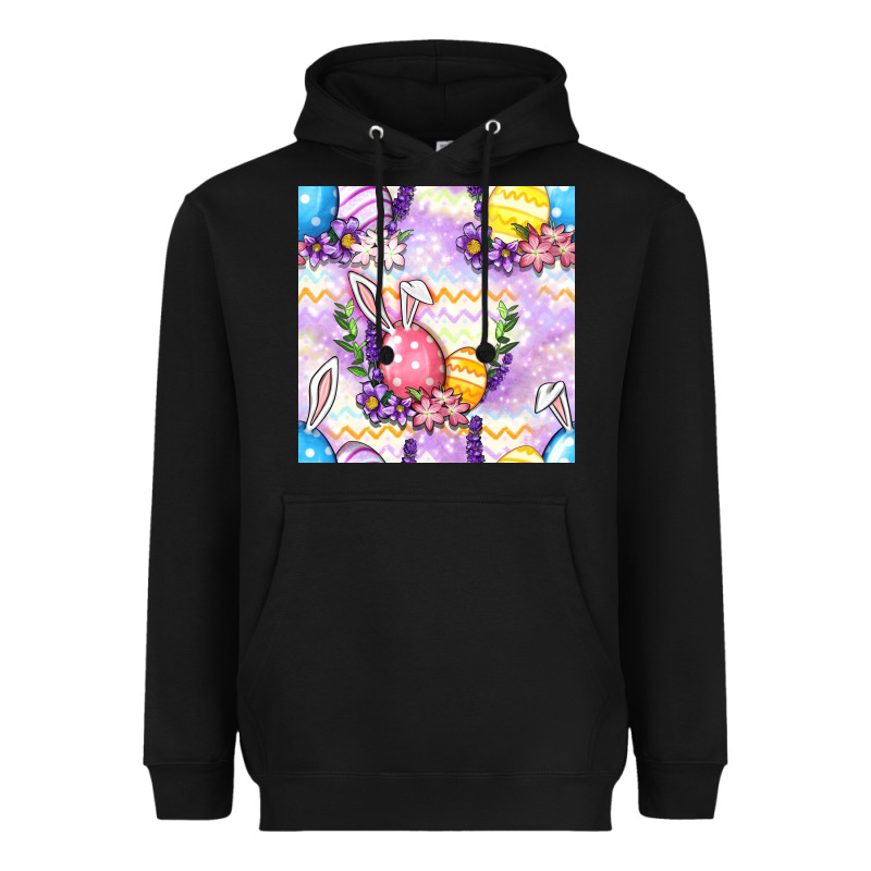 Easter Eggs With Flowers Seamless Pattern Heavyweight Hoodie by BundleAndBundleShop | Teevron