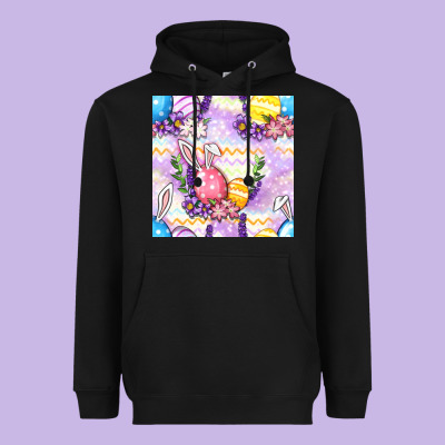 Easter Eggs With Flowers Seamless Pattern Heavyweight Hoodie Designed By Bundleandbundleshop