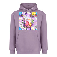 Lavender Easter Eggs With Flowers Seamless Pattern Heavyweight Hoodie - BundleAndBundleShop