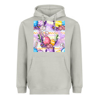Moon Dust Easter Eggs With Flowers Seamless Pattern Heavyweight Hoodie - BundleAndBundleShop