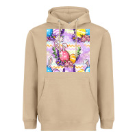 Mushroom Easter Eggs With Flowers Seamless Pattern Heavyweight Hoodie - BundleAndBundleShop