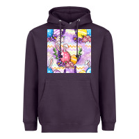 Plum Easter Eggs With Flowers Seamless Pattern Heavyweight Hoodie - BundleAndBundleShop