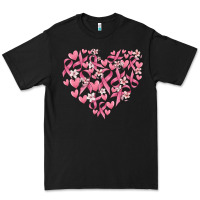 Black breast cancer awareness heart Premium Tee - MaliasSmallBusiness