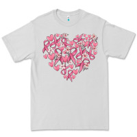 Dove Grey breast cancer awareness heart Premium Tee - MaliasSmallBusiness