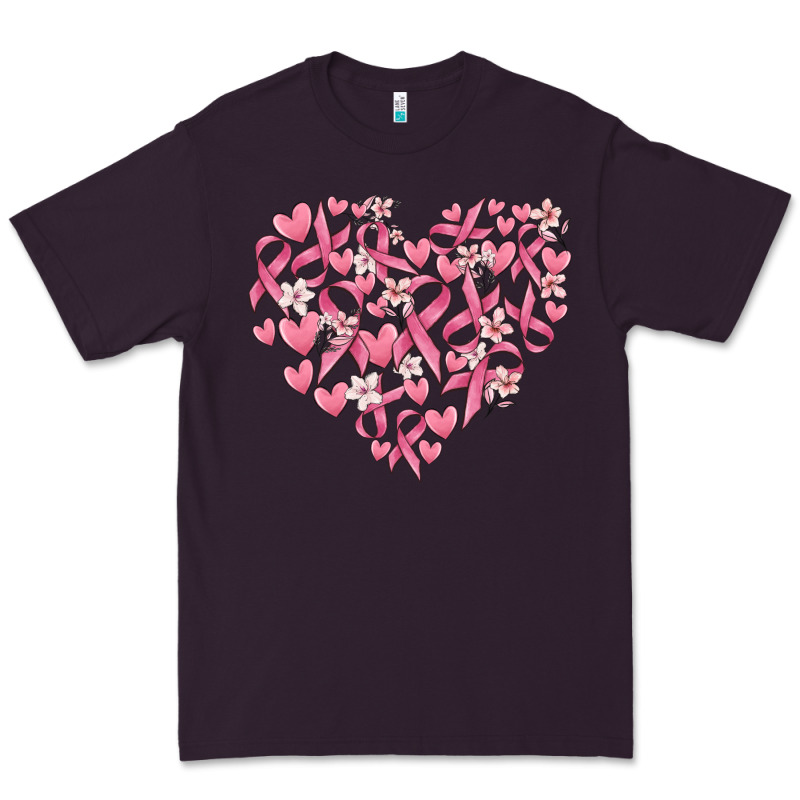 Breast Cancer Awareness Heart Premium Tee by MaliasSmallBusiness | Teevron