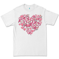 White breast cancer awareness heart Premium Tee - MaliasSmallBusiness