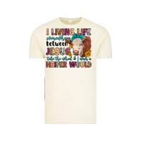 I Living Life Somewhere Between Jesus Take The Whe Vintage Tee | Teevron