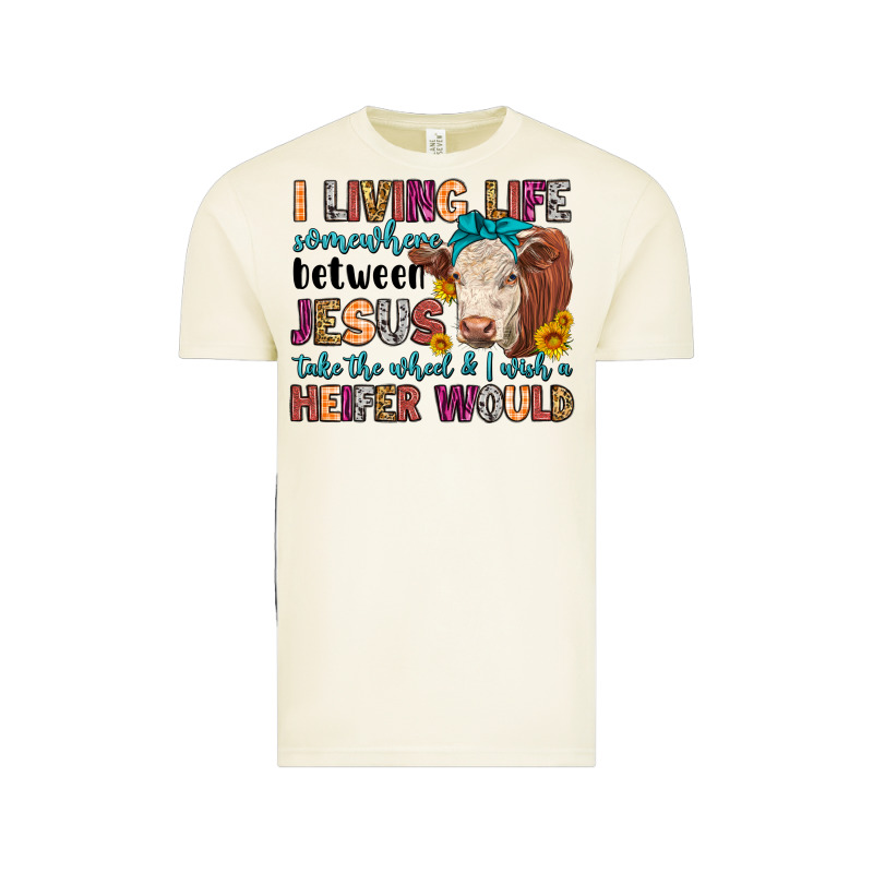 I Living Life Somewhere Between Jesus Take The Whe Vintage Tee by LillyAllenDesigns | Teevron