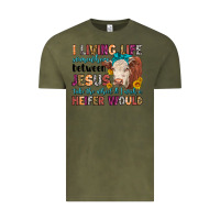 Vintage Olive i living life somewhere between jesus take the whe Vintage Tee - LillyAllenDesigns