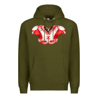 Army Green practice jersey fa element Premium Hoodie - FaDigitalArtStudio