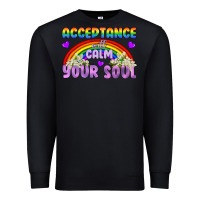 Black Lgbtq Acceptance Will Calm Your Soul Premium Sweatshirt - BundleAndBundleShop