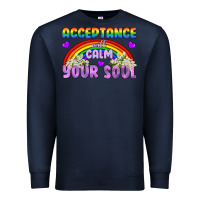 Navy Lgbtq Acceptance Will Calm Your Soul Premium Sweatshirt - BundleAndBundleShop