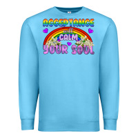 Ocean Blue Lgbtq Acceptance Will Calm Your Soul Premium Sweatshirt - BundleAndBundleShop