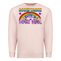 Pale Pink Lgbtq Acceptance Will Calm Your Soul Premium Sweatshirt - BundleAndBundleShop