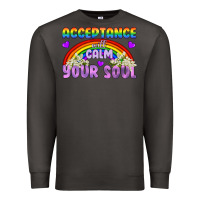 Smoke Lgbtq Acceptance Will Calm Your Soul Premium Sweatshirt - BundleAndBundleShop