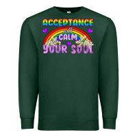 Sports Green Lgbtq Acceptance Will Calm Your Soul Premium Sweatshirt - BundleAndBundleShop