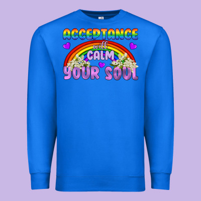Lgbtq Acceptance Will Calm Your Soul Premium Sweatshirt Designed By Bundleandbundleshop
