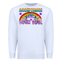 White Lgbtq Acceptance Will Calm Your Soul Premium Sweatshirt - BundleAndBundleShop