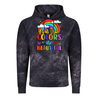 Cloud Black name vibrant positivity rainbow art Vintage Hoodie - LillyAllenDesigns