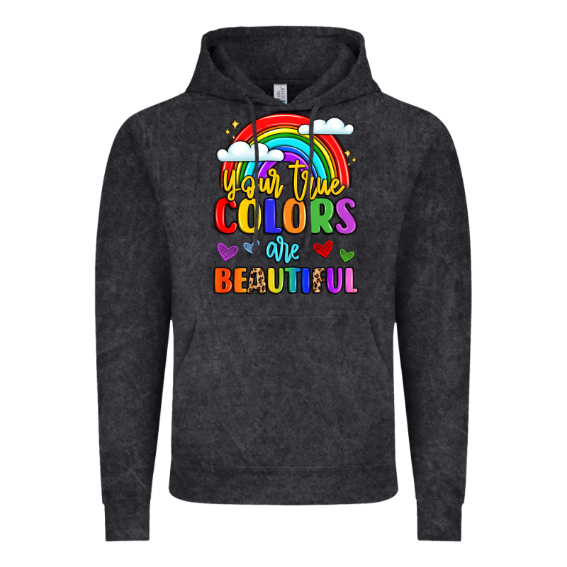 Name Vibrant Positivity Rainbow Art Vintage Hoodie by LillyAllenDesigns | Teevron