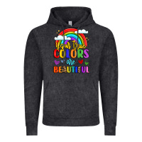 Vintage Black name vibrant positivity rainbow art Vintage Hoodie - LillyAllenDesigns