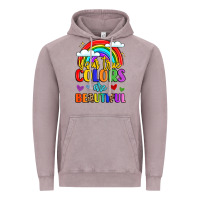 Vintage Zinc name vibrant positivity rainbow art Vintage Hoodie - LillyAllenDesigns