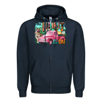 Navy The hunt is on Easter Day Zipper Hoodie - CowGirlArtShop