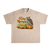 French Oak Here Comes Fall Owl Urban Heavy Tee - LillyAllenDesigns