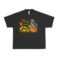 Pigment Black Here Comes Fall Owl Urban Heavy Tee - LillyAllenDesigns