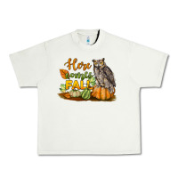 Pistachio Here Comes Fall Owl Urban Heavy Tee - LillyAllenDesigns