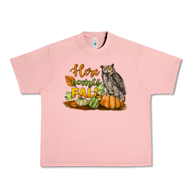 Here Comes Fall Owl Urban Heavy Tee by LillyAllenDesigns | Teevron