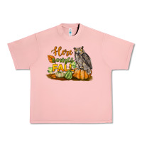 Salmon Here Comes Fall Owl Urban Heavy Tee - LillyAllenDesigns